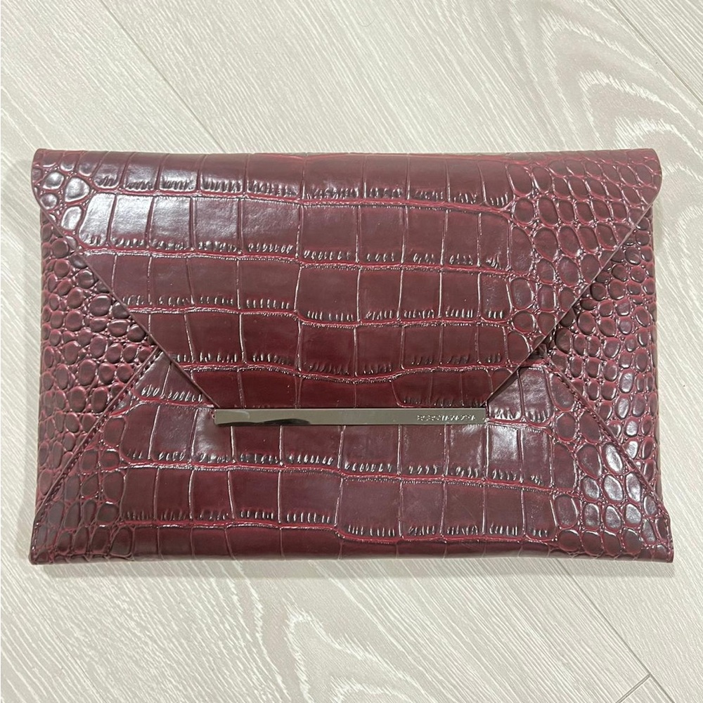 Bcbg Max Azria Harlow Crocodile Envelope Clutch